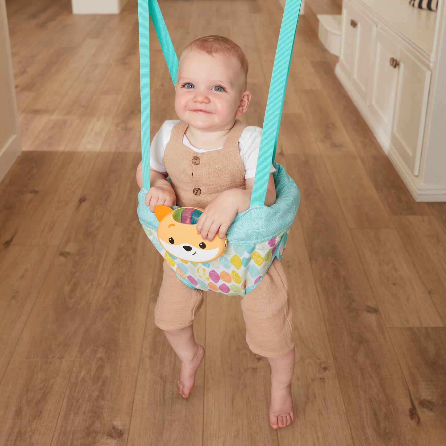 2 in 1 Music & Lights Doorway Jumper Fox