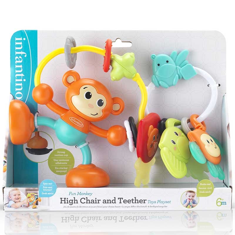 Fun Monkey High Chair & Teether Toys Playset
