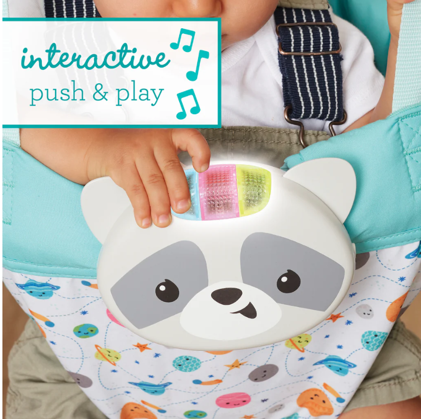 2 in 1 Music & Lights Doorway Jumper Raccoon