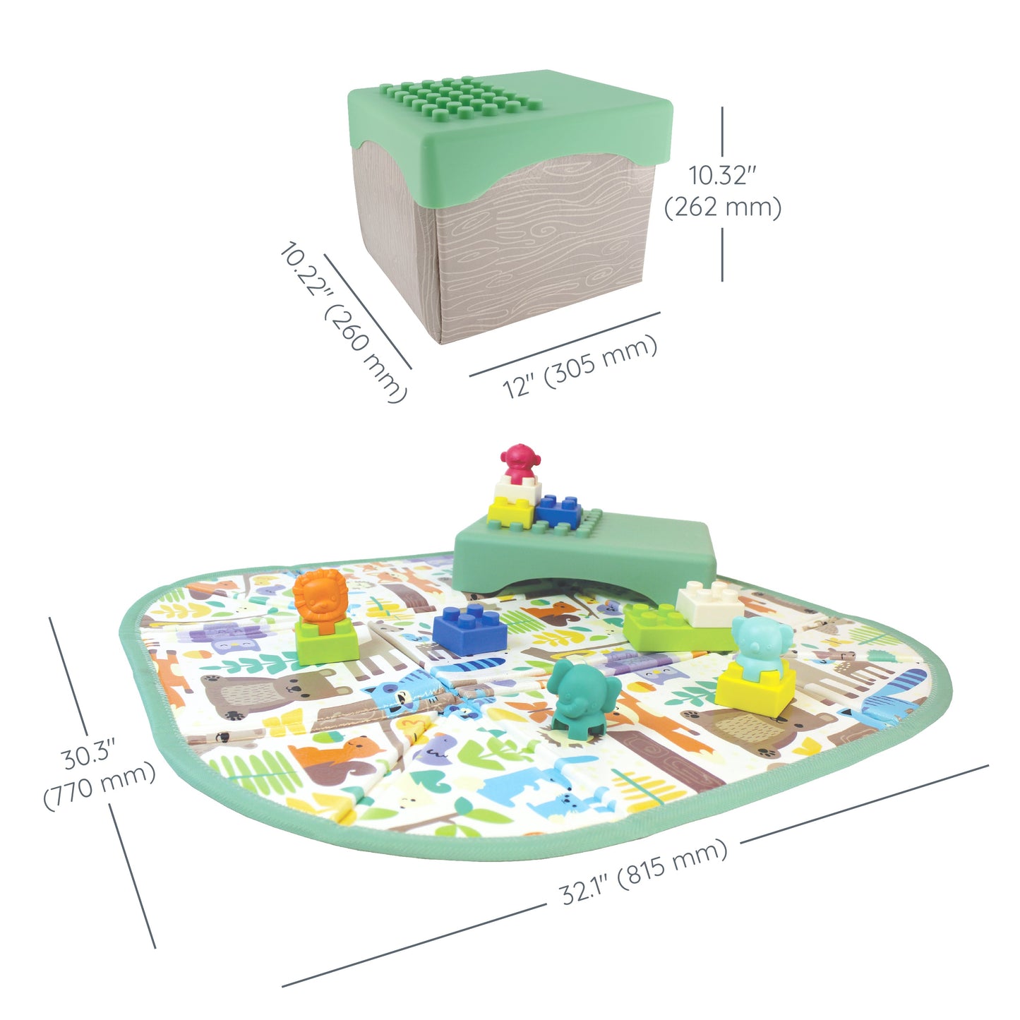 Super Soft 1st Building Blocks Play Mat & Activity Station