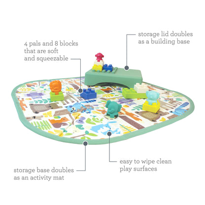 Super Soft 1st Building Blocks Play Mat & Activity Station