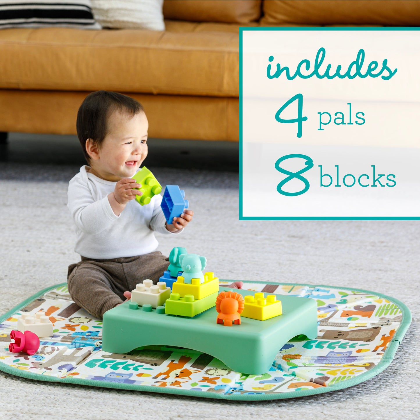 Super Soft 1st Building Blocks Play Mat & Activity Station