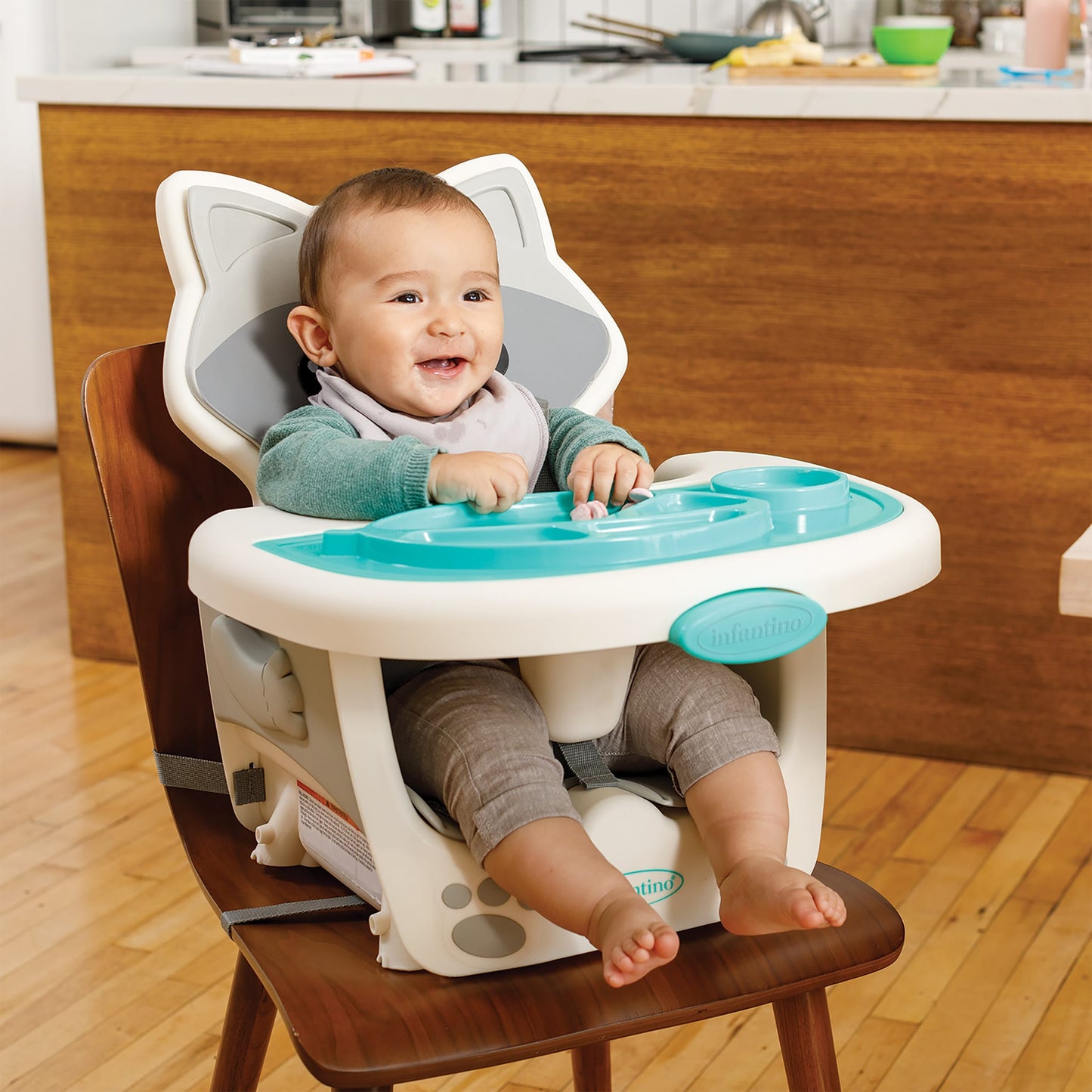 Grow-With-Me 4-in-1 Convertible High Chair, Raccoon