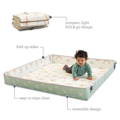 Foldable Soft Foam Play Mat, Rainbow