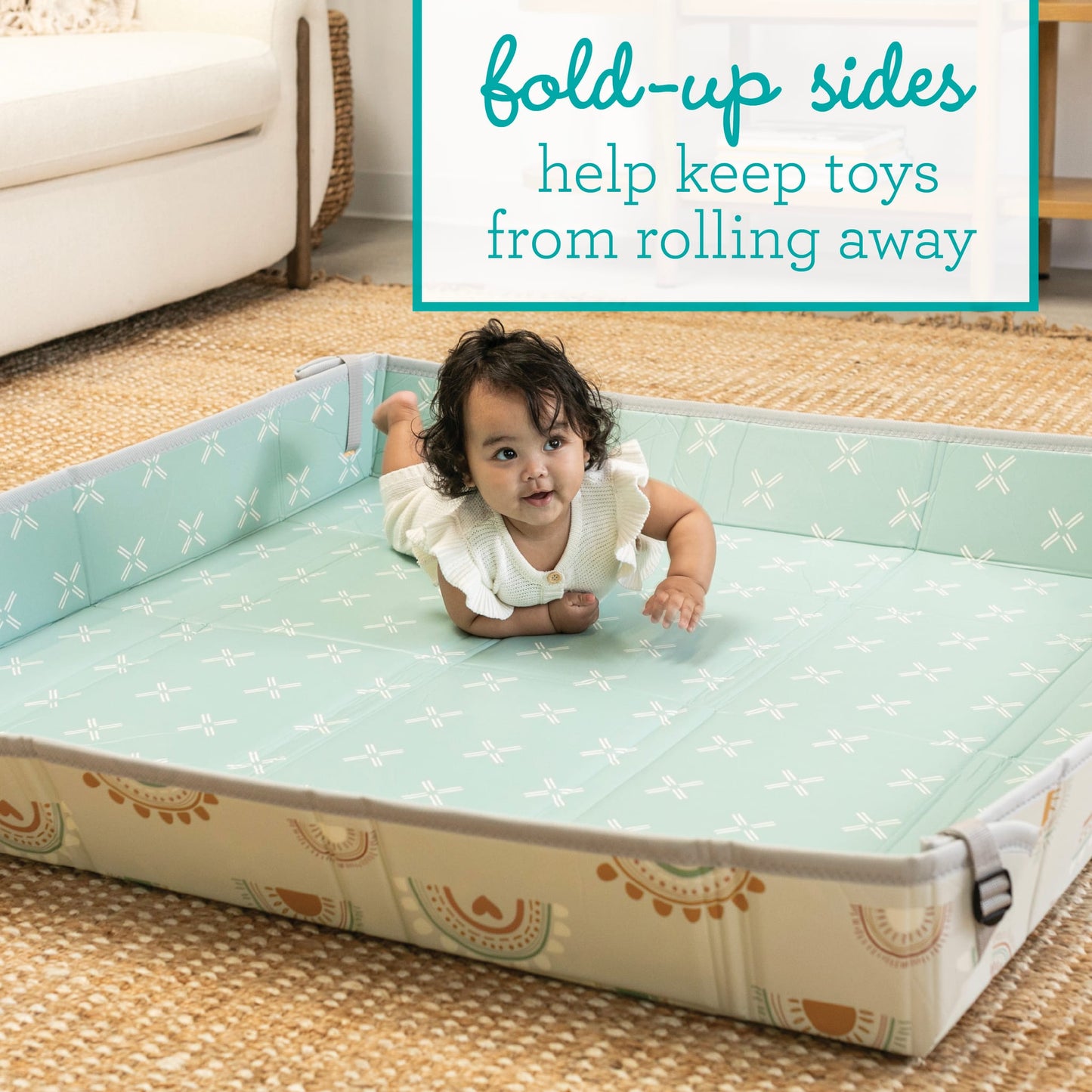 Foldable Soft Foam Play Mat, Rainbow