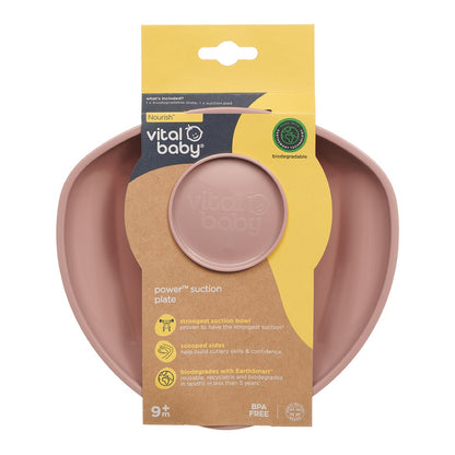 Power Suction Plate - Natural Berry