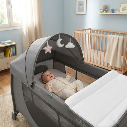 Daily Plus Travel Cot - Gray