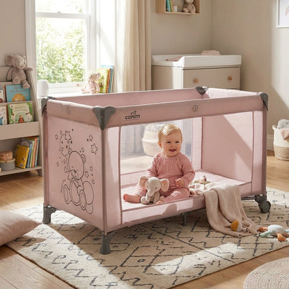Daily Plus Travel Cot - Pink