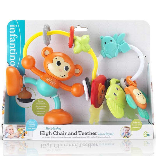 Fun Monkey High Chair & Teether Toys Playset