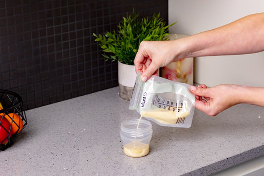 Easy pour breast milk storage bags
