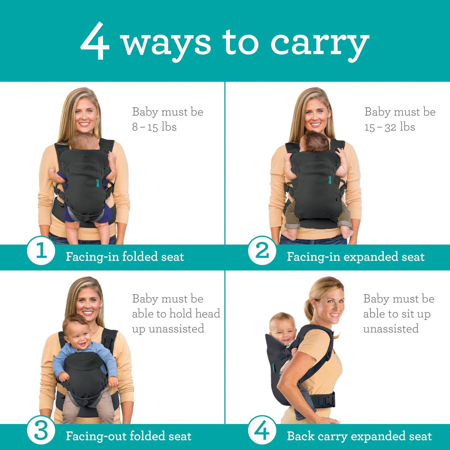 FLIP™ LIGHT & AIRY 4-IN-1 CONVERTIBLE CARRIER